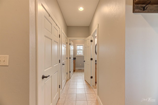 2160 Crested Wheat Loop, East Helena, MT 59635 - hallway with recessed lighting, baseboards, and light tile patterned flooring