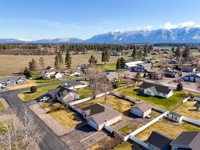 675 Pebble Dr, Kalispell, MT 59901 - aerial view of residential area with a mountain backdrop