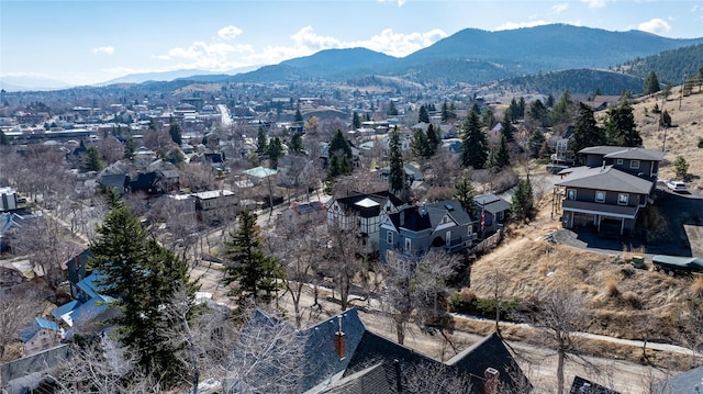 521 Clarke St, Helena, MT 59601 - aerial perspective of suburban area featuring a mountain backdrop