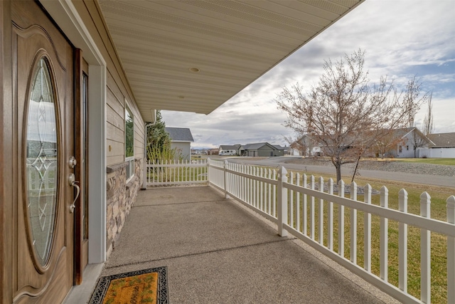 balcony with a residential view