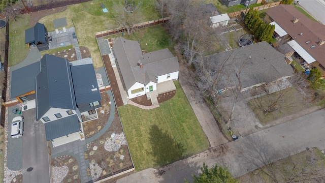 aerial view featuring a residential view