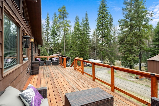 view of wooden deck