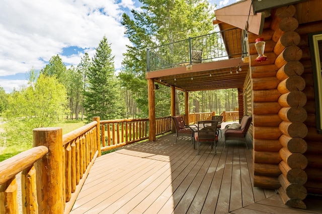 5228 Sophie Lake Rd, Eureka, MT 59917 - deck with outdoor dining area