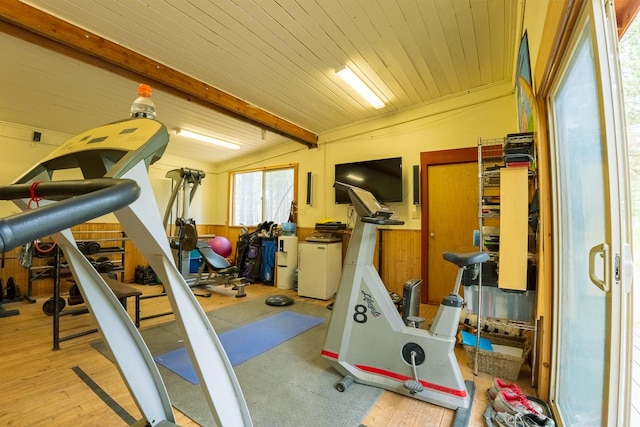 5228 Sophie Lake Rd, Eureka, MT 59917 - exercise room with wood finished floors