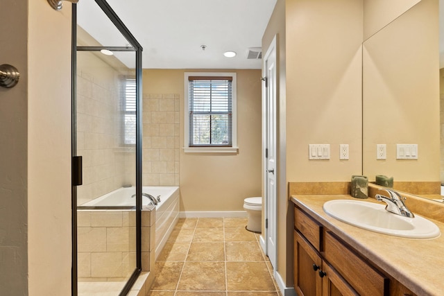 6104 Monterra Ave Unit A, Whitefish, MT 59937 - bathroom featuring vanity, a garden tub, and tiled shower
