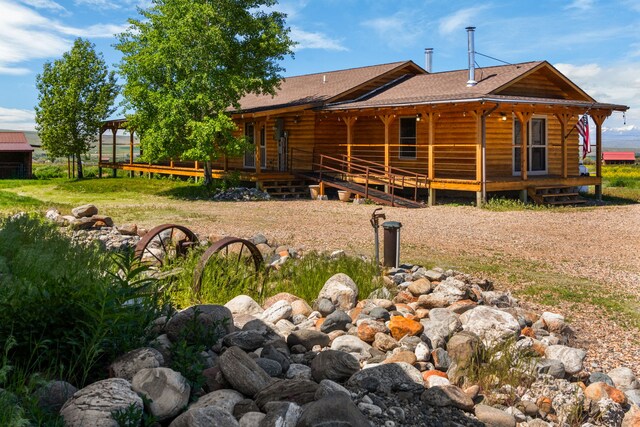 68 Bieler Ln, Sheridan, MT 59749 - rear view of property with roof with shingles