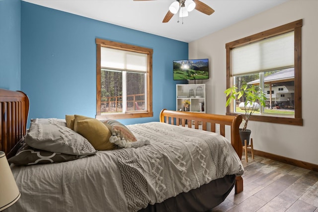 388 Cherry Creek Rd, Thompson Falls, MT 59873 - bedroom featuring wood finished floors and ceiling fan