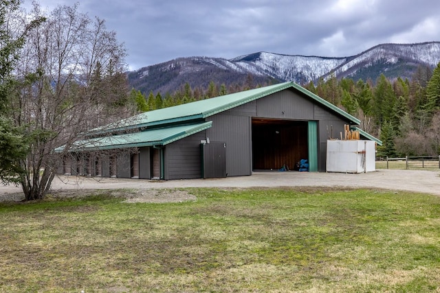 3700 Glen Lake Rd, Eureka, MT 59917 - detached garage with a mountain view and a wooded view