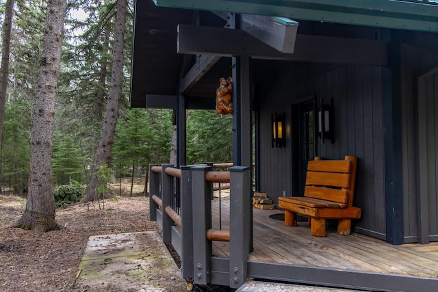 3700 Glen Lake Rd, Eureka, MT 59917 - view of wooden terrace