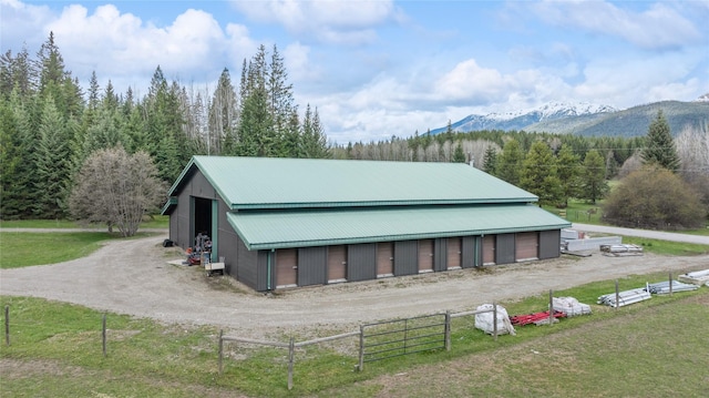 3700 Glen Lake Rd, Eureka, MT 59917 - view of pole building featuring a mountain view