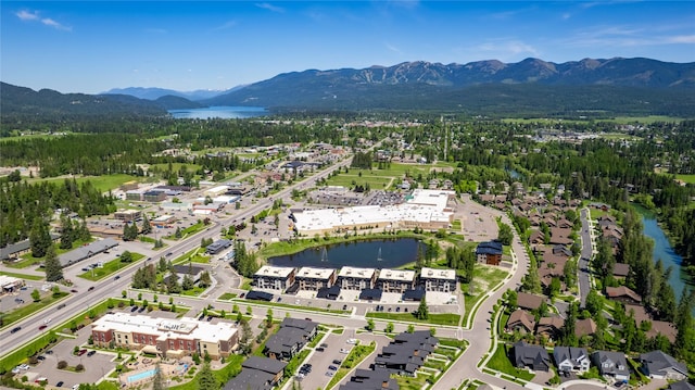 317 Akers Ln Unit H, Whitefish, MT 59937 - drone / aerial view of a water and mountain view