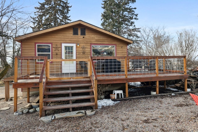44688 N Foothills Dr, Ronan, MT 59864 - back of house with a wooden deck and stairs