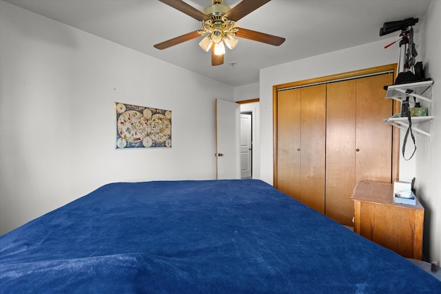 385 Meadow Hills Dr, Kalispell, MT 59901 - bedroom featuring ceiling fan and a closet