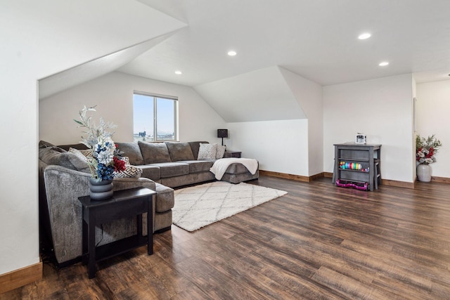 2650 W Valley Dr, Kalispell, MT 59901 - living area featuring wood finished floors, recessed lighting, and baseboards