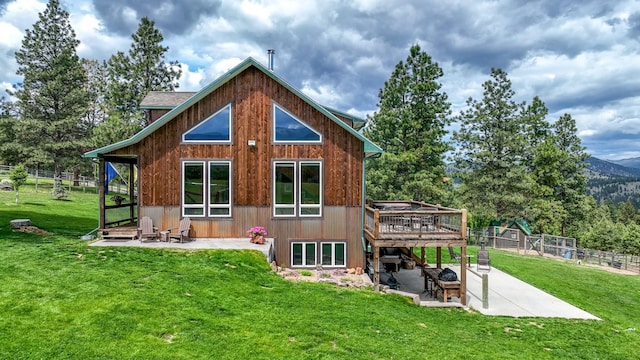 5 Alpine Valley Ln, Clancy, MT 59634 - back of property with a patio area and a deck