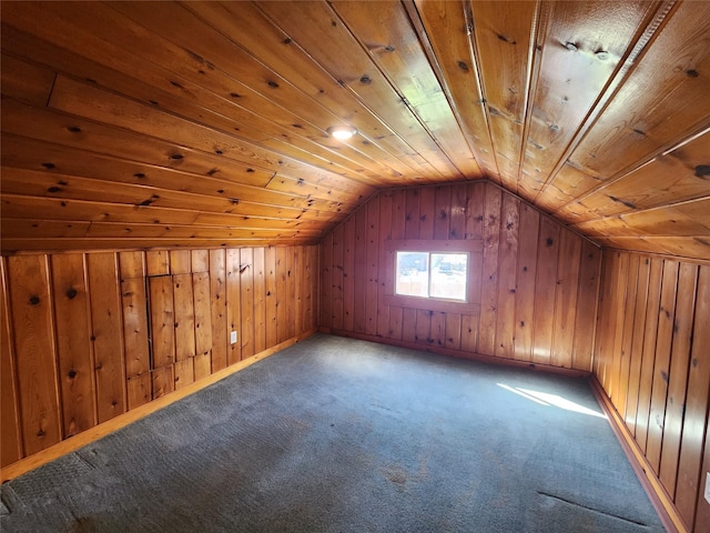 105 Stapp Ln, Darby, MT 59829 - additional living space featuring wooden ceiling, carpet flooring, and lofted ceiling