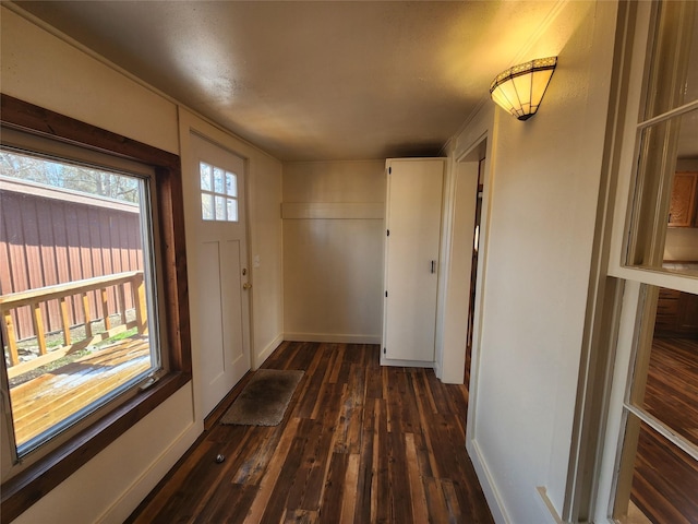 105 Stapp Ln, Darby, MT 59829 - interior space with dark wood-style flooring and baseboards