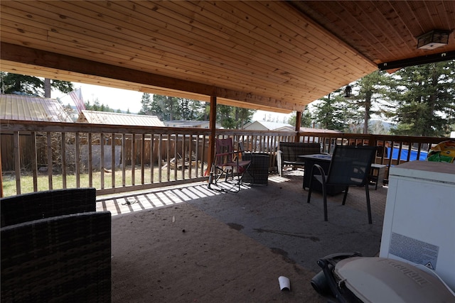 261 Locust Ln, Seeley Lake, MT 59868 - view of patio / terrace featuring a fenced backyard