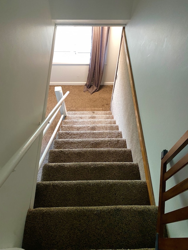 1405 2ND W Hill Dr, Great Falls, MT 59404 - stairs with carpet floors
