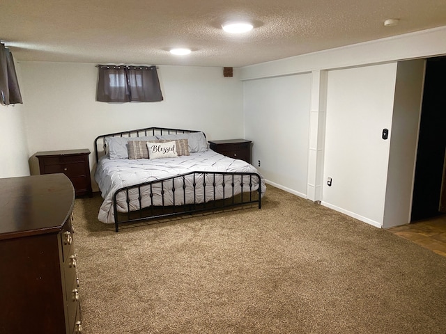 1405 2ND W Hill Dr, Great Falls, MT 59404 - carpeted bedroom with a textured ceiling and baseboards