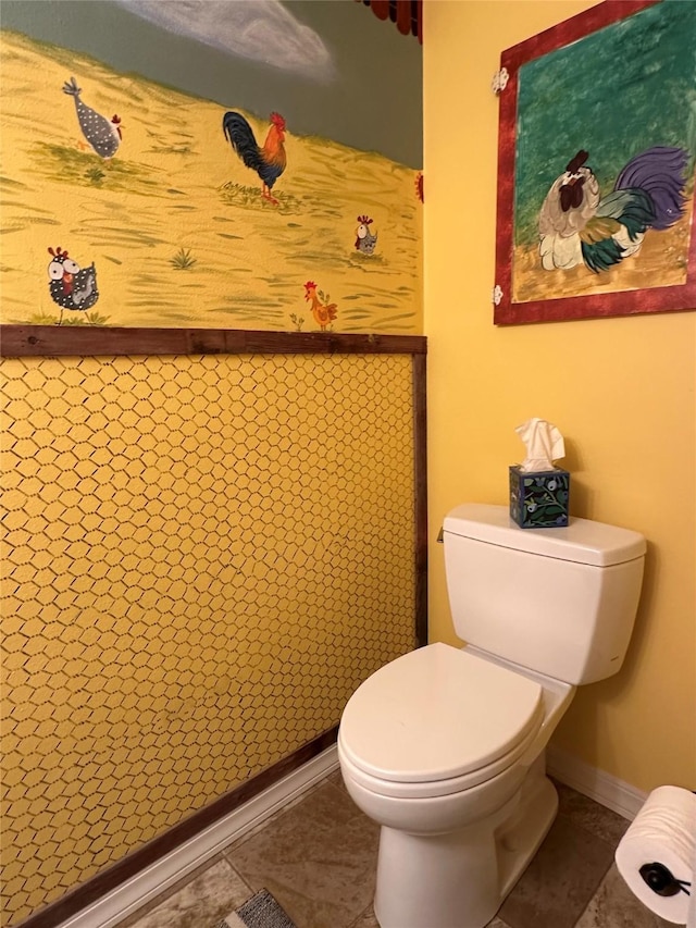 415 Galena Rd, Philipsburg, MT 59858 - bathroom featuring toilet, tile patterned flooring, and baseboards