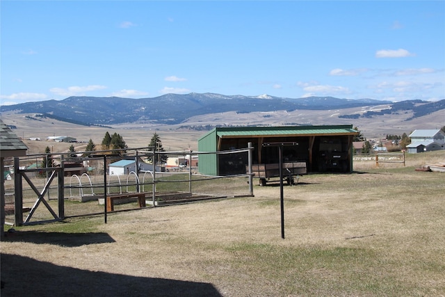415 Galena Rd, Philipsburg, MT 59858 - view of outbuilding featuring a mountain view, an outdoor structure, and an exterior structure