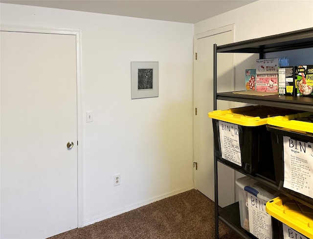 view of storage area