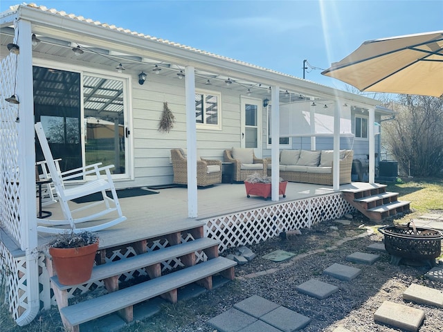 767 33rd Ave NE, Great Falls, MT 59404 - deck featuring outdoor lounge area