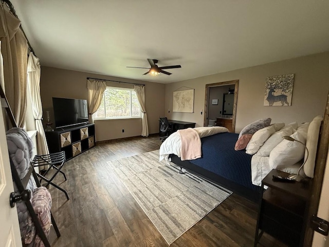 992 Trumble Creek Rd, Kalispell, MT 59901 - bedroom featuring wood finished floors and ceiling fan