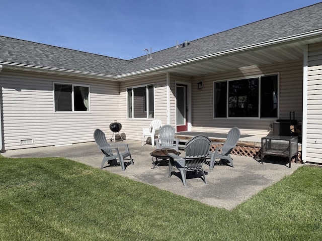 992 Trumble Creek Rd, Kalispell, MT 59901 - view of patio with a fire pit