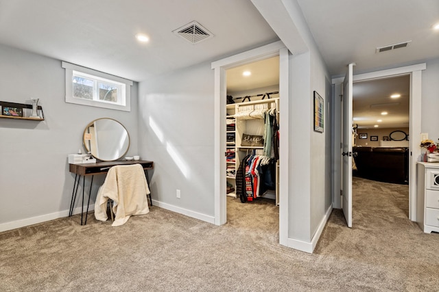 2324 Cloverdale Dr, Missoula, MT 59803 - carpeted bedroom featuring a walk in closet, baseboards, a closet, and recessed lighting