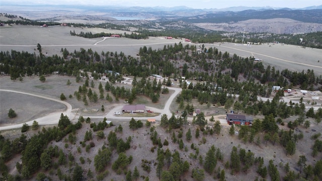 drone / aerial view with a mountain view