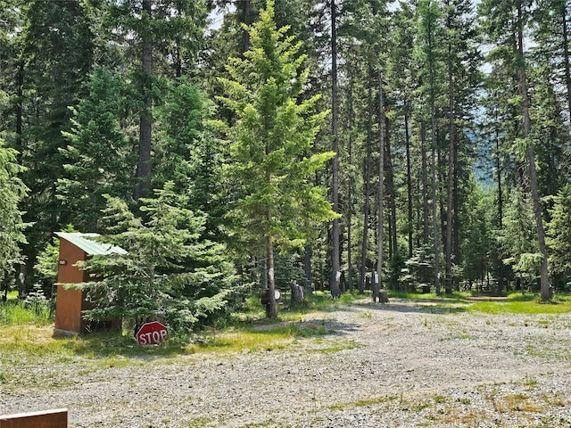 64 Ponderosa Ln, Thompson Falls, MT 59873 - view of yard featuring a forest view and an outbuilding