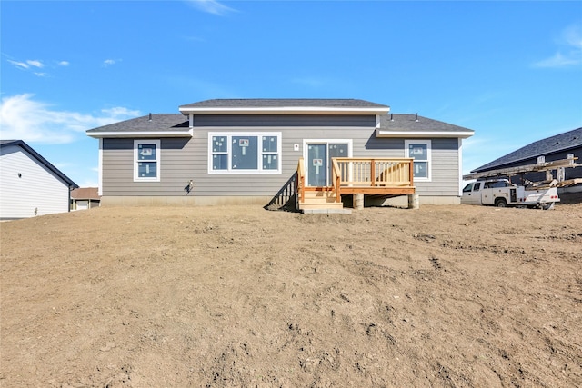 1108 Skyline Dr NE, Great Falls, MT 59404 - rear view of property with a deck
