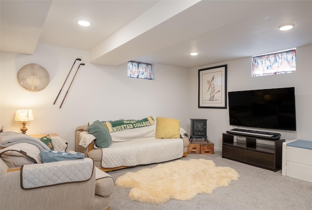 1634 W Central Ave, Missoula, MT 59801 - carpeted living room featuring recessed lighting