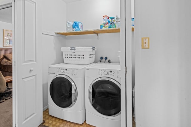 538 Bighorn Dr, Thompson Falls, MT 59873 - clothes washing area featuring laundry area and washing machine and clothes dryer