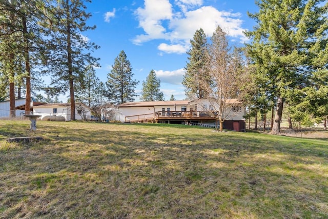 538 Bighorn Dr, Thompson Falls, MT 59873 - view of yard with a wooden deck and fence
