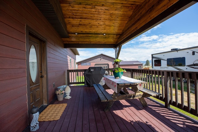 716 Shadow Dancer Way, Stevensville, MT 59870 - wooden terrace featuring area for grilling