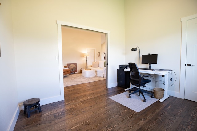 716 Shadow Dancer Way, Stevensville, MT 59870 - office space featuring dark wood-style floors and baseboards