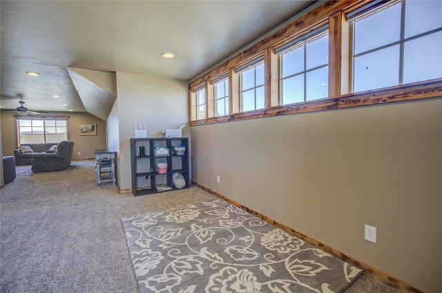 3774 Juliet Dr, Helena, MT 59602 - bonus room featuring ceiling fan, recessed lighting, carpet flooring, and baseboards