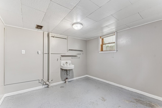 14668 Shore Acres Dr, Bigfork, MT 59911 - below grade area featuring baseboards