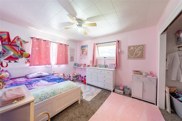 139 Highwood Dr, Libby, MT 59923 - bedroom featuring carpet and ceiling fan
