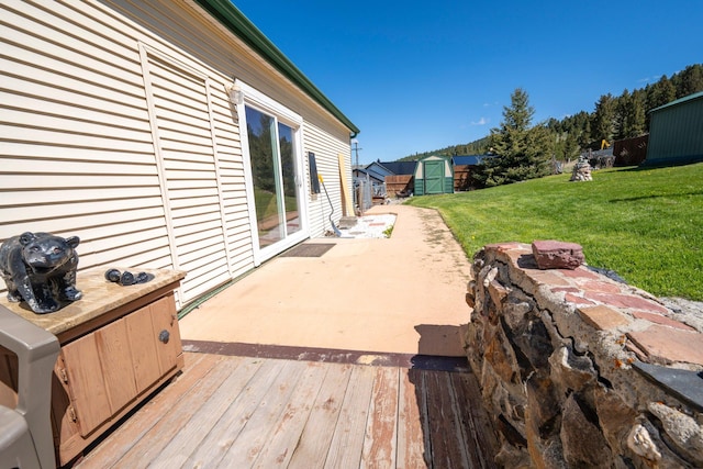 714 Rosalind St, Philipsburg, MT 59858 - wooden deck with a yard