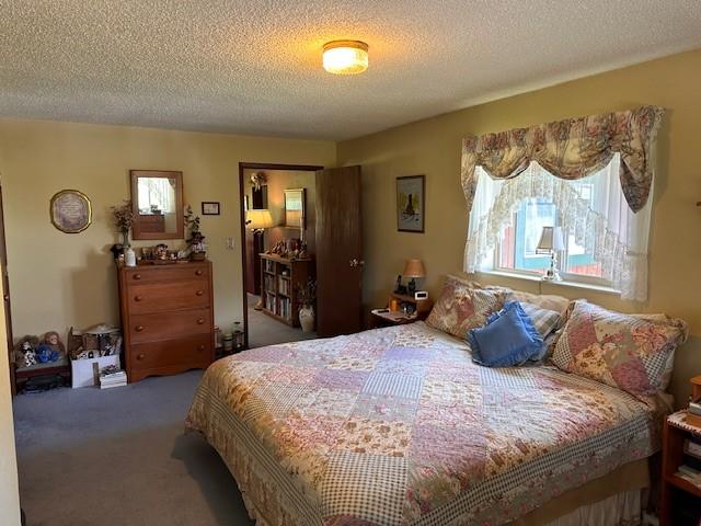 708 Johnson Ln, Superior, MT 59872 - bedroom with a textured ceiling and carpet