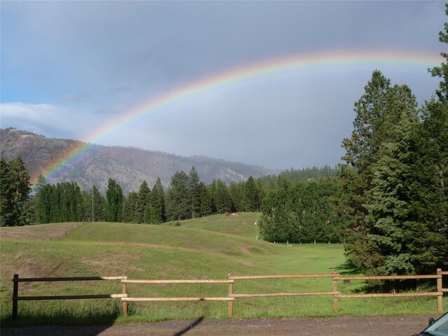 708 Johnson Ln, Superior, MT 59872 - view of property's community featuring a view of trees, fence, a yard, and a rural view