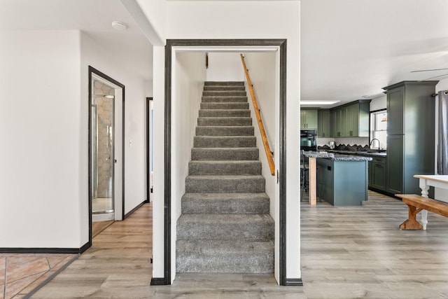 32306 St Ignatius Airport Rd, Saint Ignatius, MT 59865 - stairway with wood finished floors