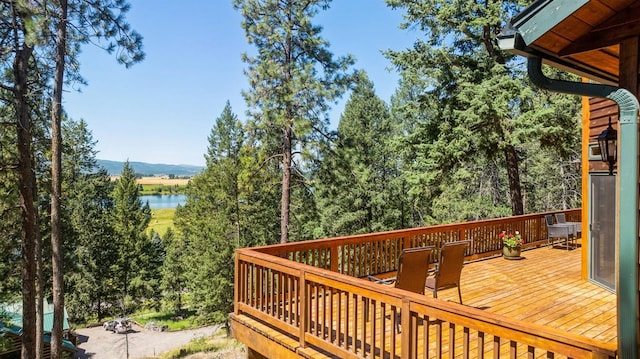 196 Pine Needle Ln, Bigfork, MT 59911 - deck with a water view