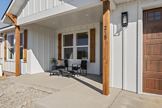 exterior space featuring covered porch