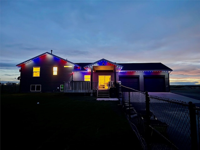 view of front of home with an attached garage and driveway