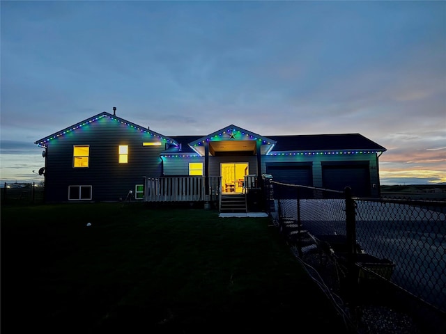 view of front of home featuring a garage